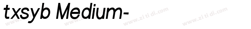 txsyb Medium字体转换